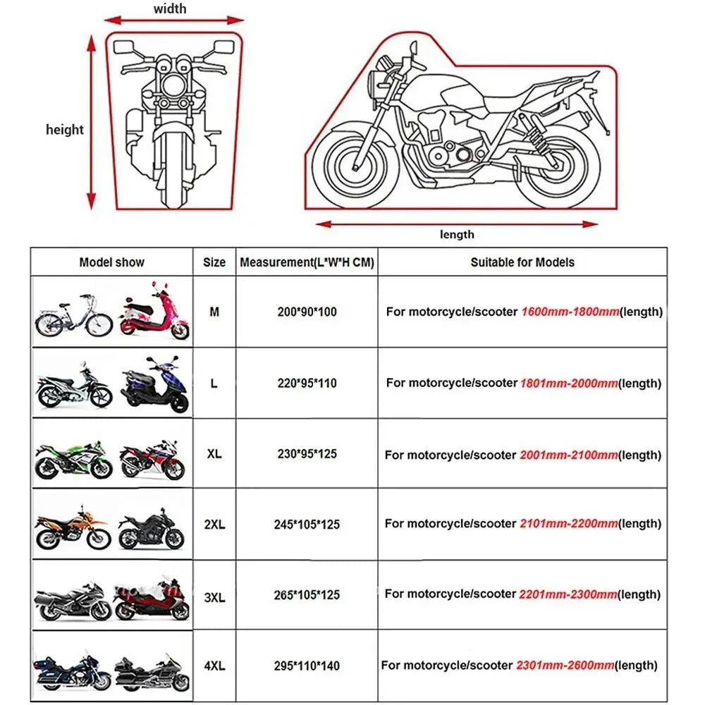 RideRoost All-Weather Motorcycle Cover