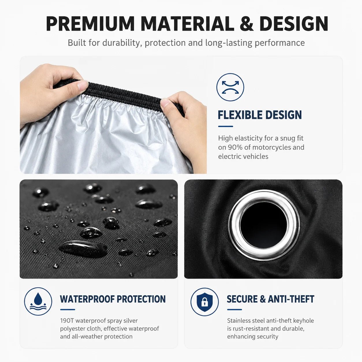 RideRoost All-Weather Motorcycle Cover